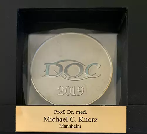 Prof. Dr. Michael Knorz - DOC Medaille in Platin 2019